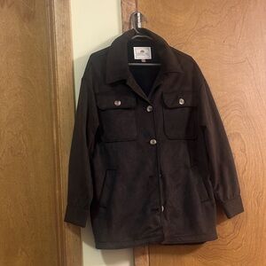 Elegant Dark Brown Utility Jacket for Women